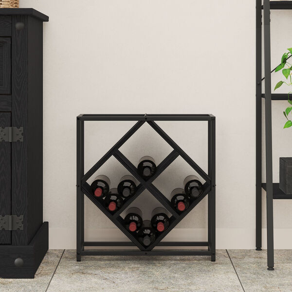 vidaXL Ράφι κρασιού Μαύρη Δρυς 51x18x52,5 εκ Επεξεργασμένο Ξύλο