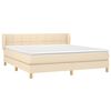 vidaXL &Kappa;&rho;&epsilon;&beta;ά&tau;&iota; Boxspring &mu;&epsilon; &Sigma;&tau;&rho;ώ&mu;&alpha; &Kappa;&rho;&epsilon;&mu; 180x200 &epsilon;&kappa;. &Upsilon;&phi;&alpha;&sigma;&mu;ά&tau;&iota;&nu;&omicron;