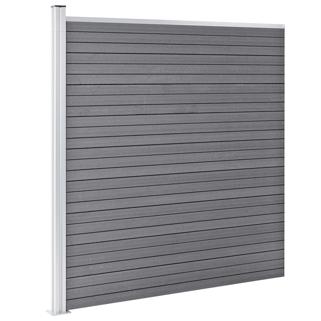 vidaXL Πάνελ Περίφραξης Γκρι 526 x 186 εκ. από WPC