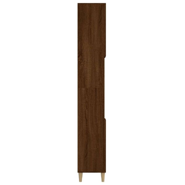 vidaXL Ντουλάπι Μπάνιου Καφέ Δρυς 30x30x190 εκ. Επεξεργασμένο Ξύλο