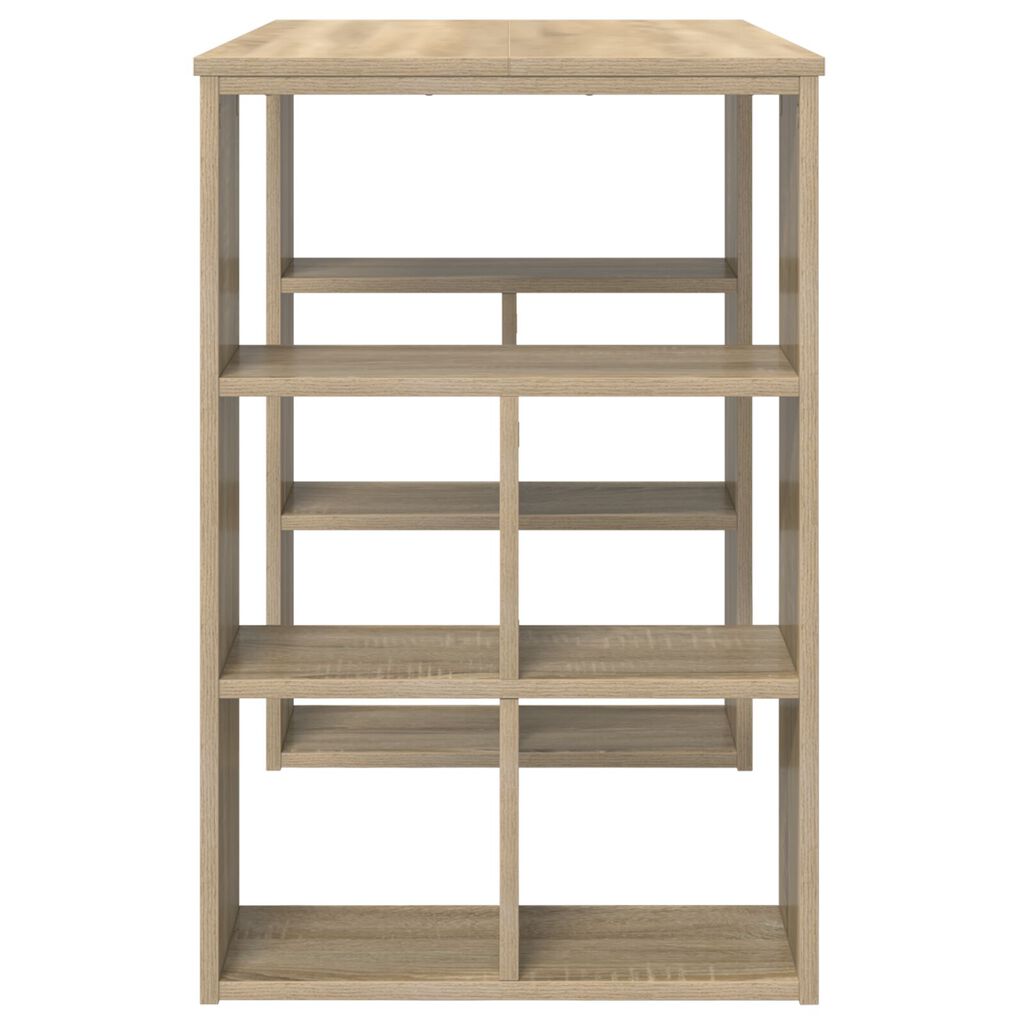 vidaXL Γραφείο με ράφι Sonoma Δρυς 90 x 50 x 75 εκ. Επεξεργασμένο ξύλο