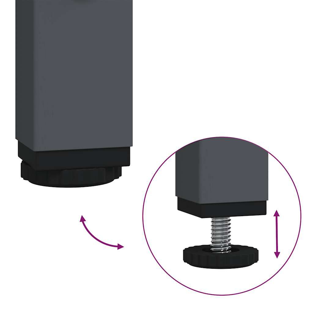 vidaXL Ντουλάπι Ανθρακί 135x39x73,5 εκ. από Χάλυβα Ψυχρής Έλασης