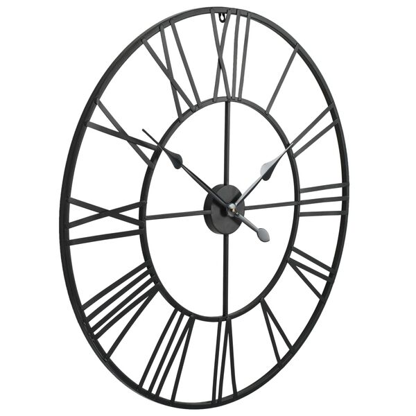 vidaXL Ρολόι Τοίχου Vintage XXL 80 εκ. Μεταλλικό με Μηχανισμό Quartz