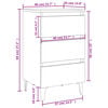 vidaXL Κομοδίνα Μαύρα 2 Τεμ. 40 x 35 x 69 εκ. με Μεταλλικά Πόδια