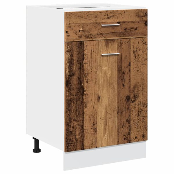 vidaXL Ντουλάπι με Συρτάρι Lyon Μαύρο 50x46x81,5 εκ. Επεξ. Ξύλο