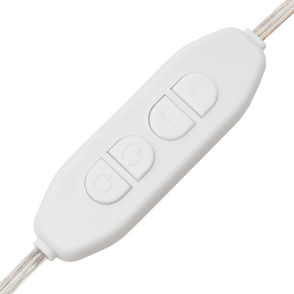vidaXL Καθρέφτης Τοίχου Στρόγγυλος με Φωτισμό LED Γυάλινος