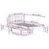 vidaXL Σκελετός Κρεβατιού Χωρίς Στρώμα Λευκό 100x200 εκ. Μασίφ Πεύκο