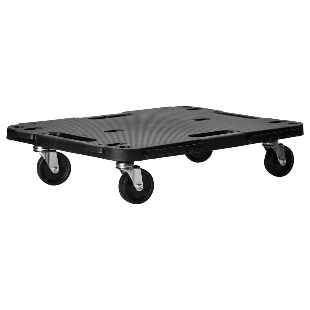 vidaXL Τρόλεϊ Μεταφοράς 5 Τεμ. Μαύρα 58 x 38 x 12 εκ. Πολυπροπυλένιο