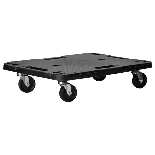 vidaXL Τρόλεϊ Μεταφοράς 5 Τεμ. Μαύρα 58 x 38 x 12 εκ. Πολυπροπυλένιο