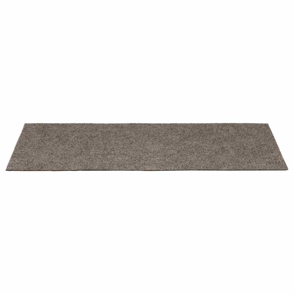 vidaXL Πατάκια Σκάλας 15 τεμ. Κρεμ 65x21x4 εκ. Βελονιασμένο Ύφασμα