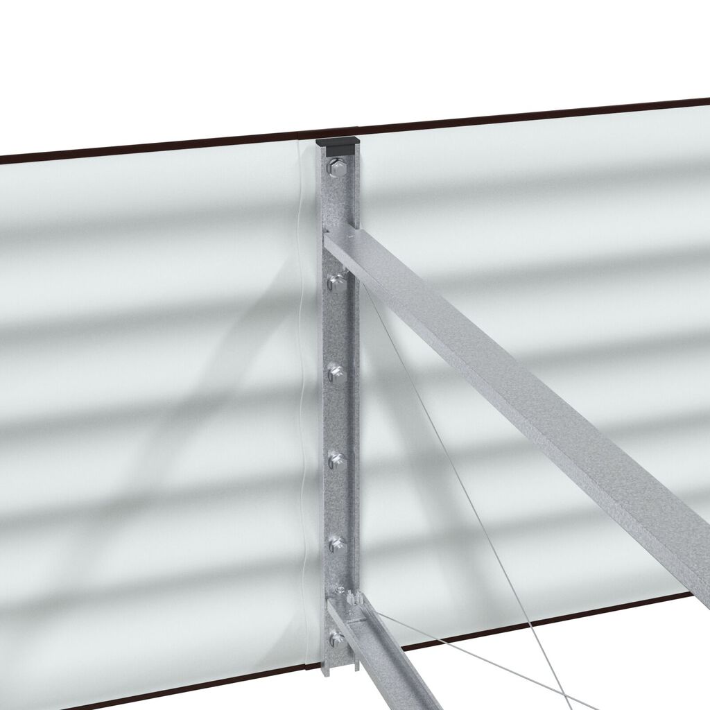 vidaXL Υψωμένο Παρτέρι για Κήπο Καφέ 400x80x44 εκ σε Γαλβανισμένο Χάλυβα