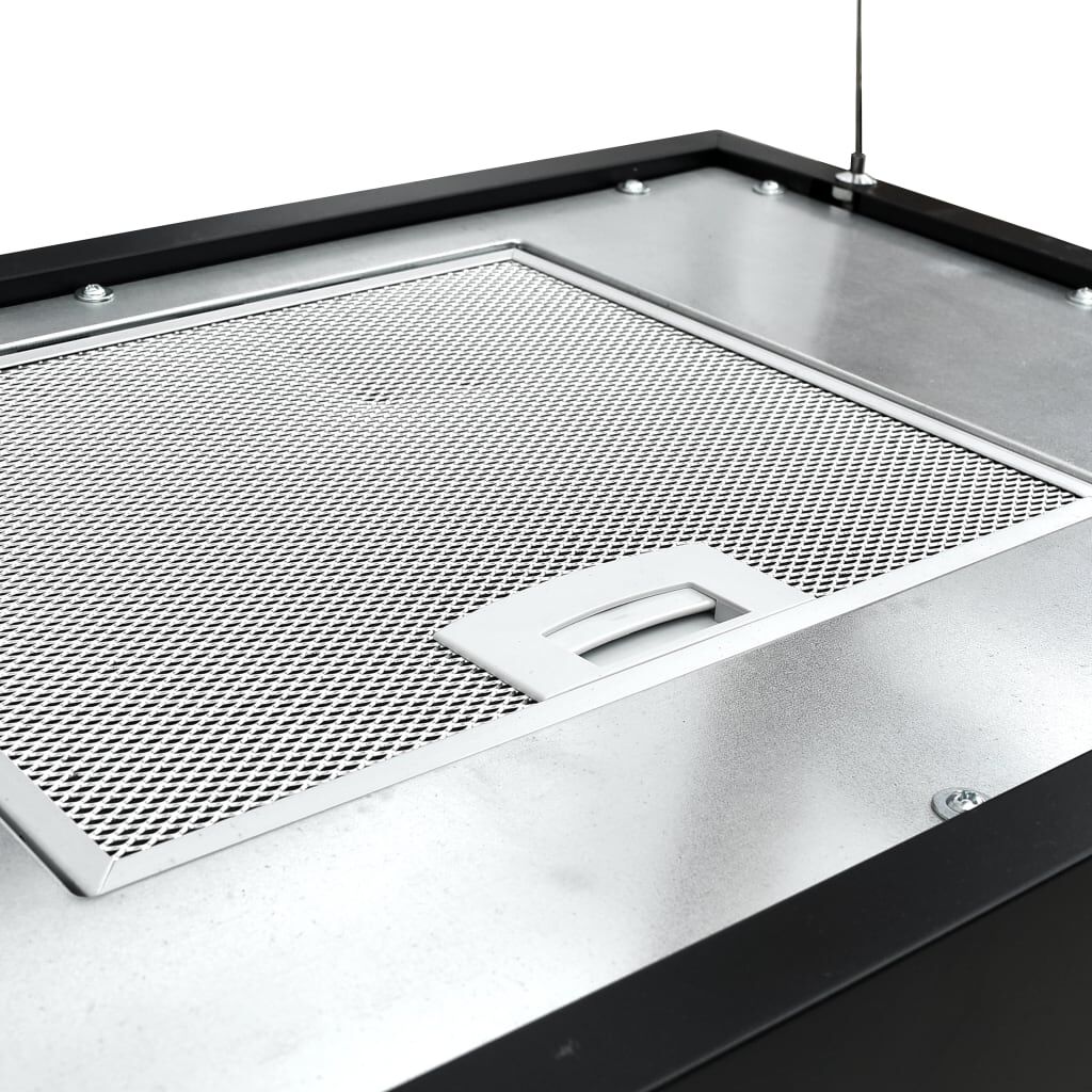vidaXL Απορροφητήρας Νησίδα Κρεμαστός Αφής με LCD 55 εκ. Ατσάλινος