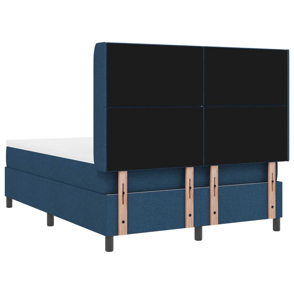 vidaXL Κρεβάτι με Στρώμα μπλε 140x200 cm, ύφασμα
