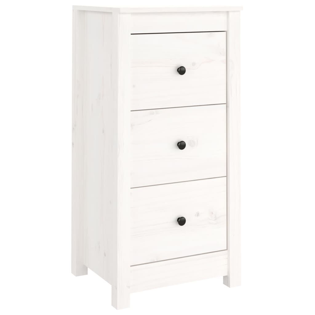 vidaXL Ντουλάπι Λευκό 40x35x80 εκ. από Μασίφ Ξύλο Πεύκου