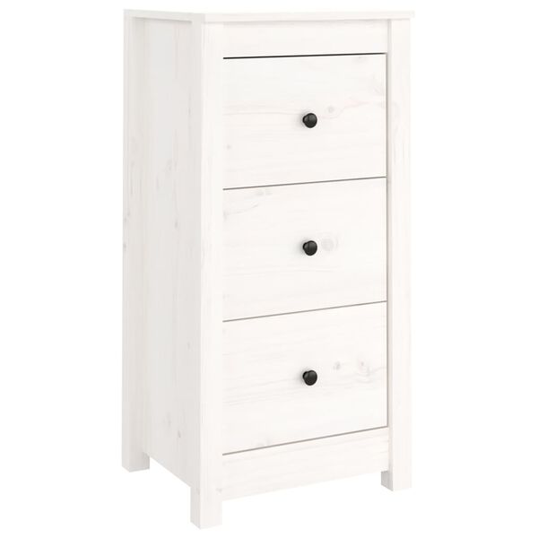 vidaXL Ντουλάπι Λευκό 40x35x80 εκ. από Μασίφ Ξύλο Πεύκου