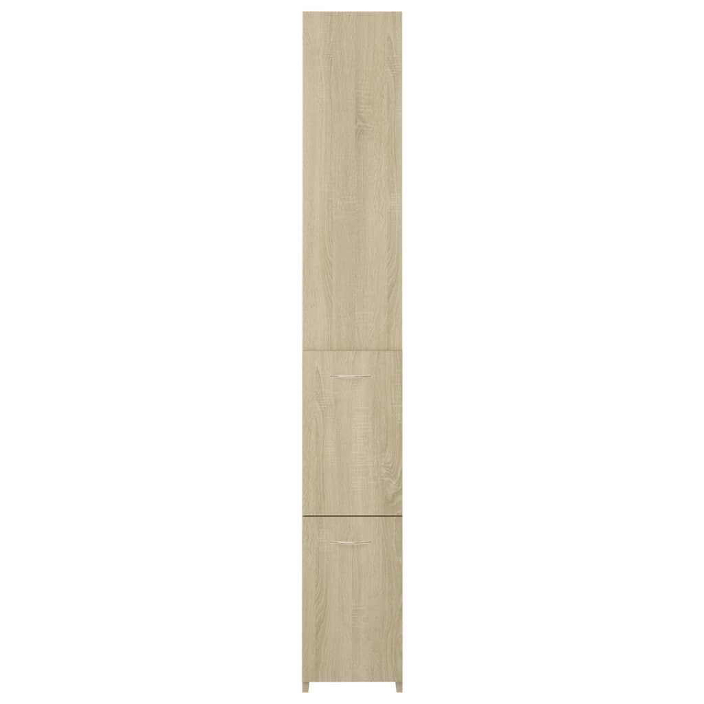 vidaXL Ντουλάπι Μπάνιου Sonoma Δρυς 25x26,5x170 εκ. Επεξεργασμένο Ξύλο