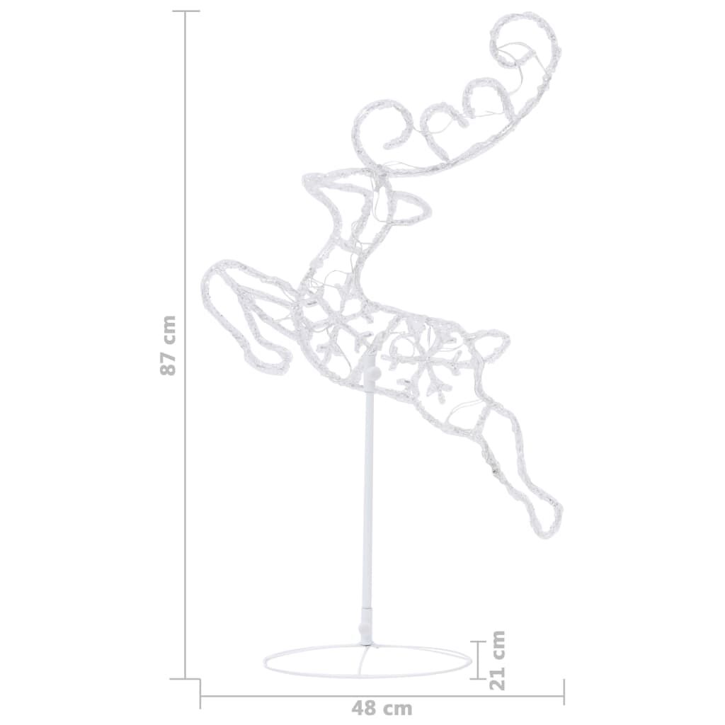 vidaXL Χριστ. Τάρανδος & Έλκηθρο Πολύχρωμος 260x21x87εκ. Ακρυλικό