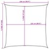 vidaXL Πανί Σκίασης Κίτρινο 2,5 x 2,5 μ. από HDPE 160 γρ./μ²