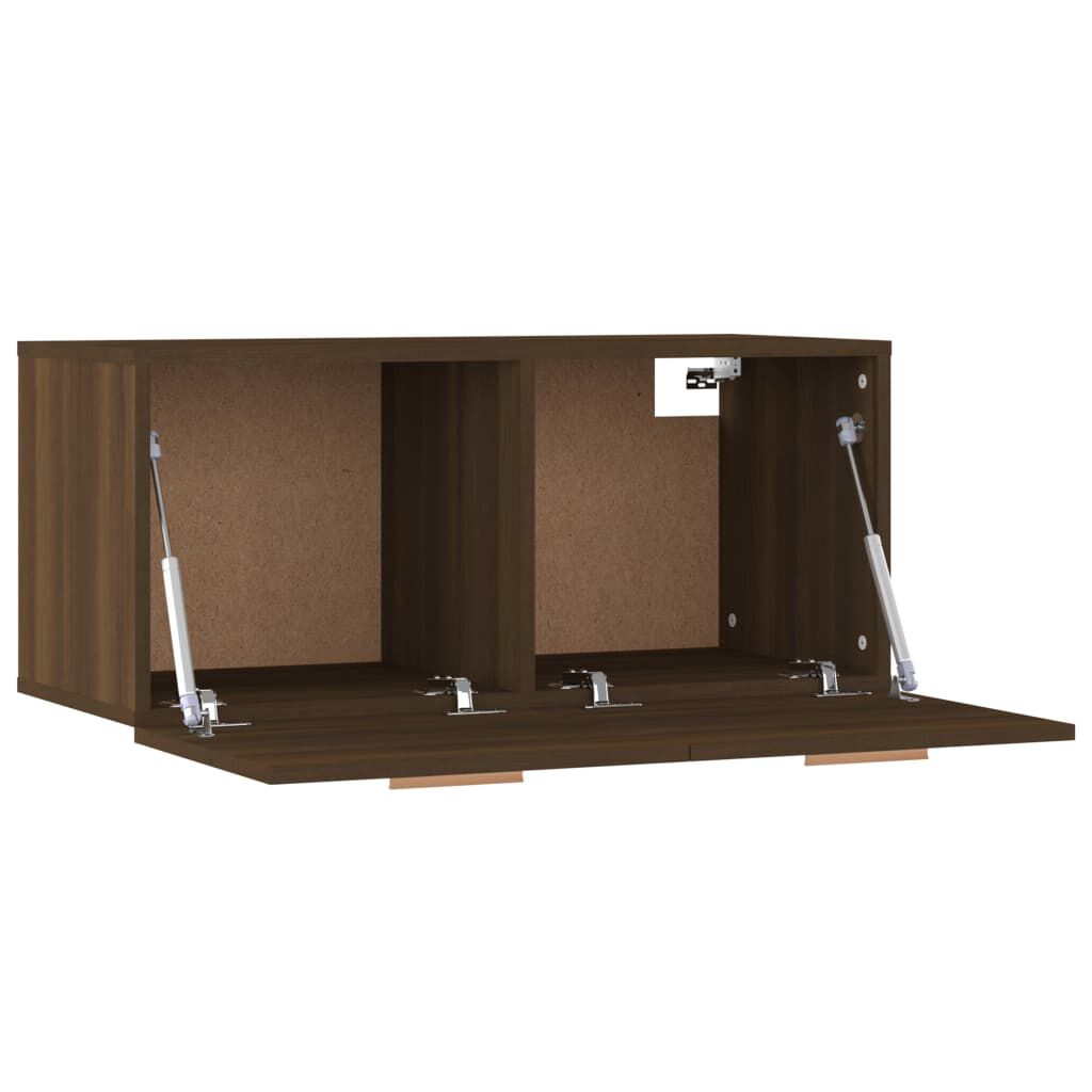 vidaXL Ντουλάπι Τοίχου Καφέ Δρυς 80x35x36,5 εκ. Επεξεργασμένο Ξύλο