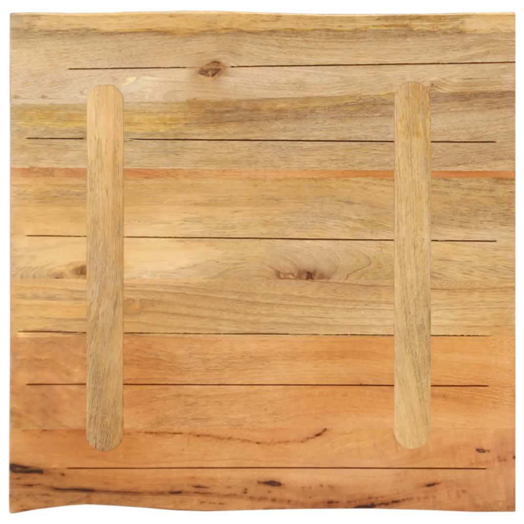 vidaXL Επιφάνεια Τραπεζιού 80x80x2,5 εκ. Live Edge Μασίφ Ξύλο Μάνγκο