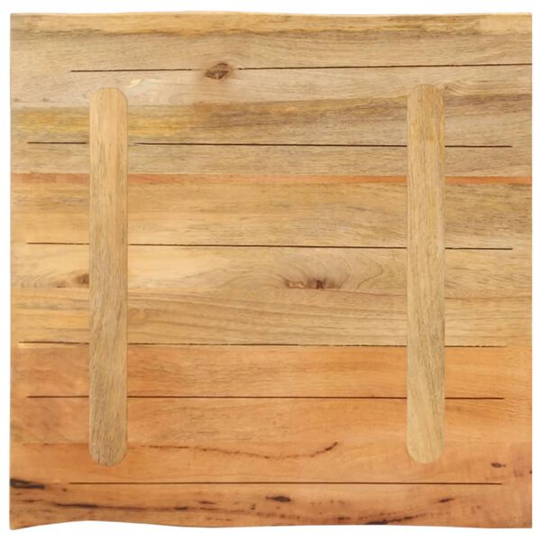 vidaXL Επιφάνεια Τραπεζιού 80x80x2,5 εκ. Live Edge Μασίφ Ξύλο Μάνγκο