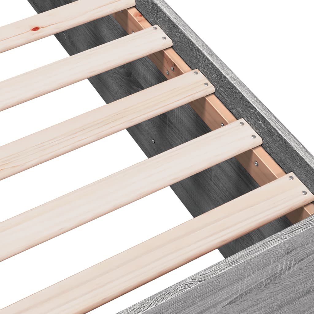 vidaXL Πλαίσιο Κρεβατιού Γκρι Sonoma 120x200 εκ. Επεξεργασμένο Ξύλο