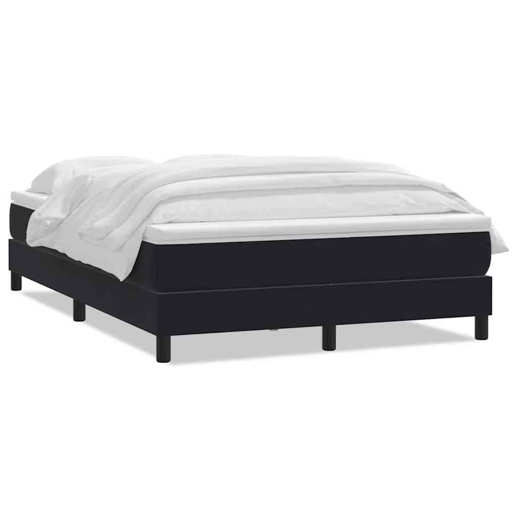 vidaXL Box Spring Κρεβάτι με στρώμα Μαύρο 160x220 cm Βελούδινο