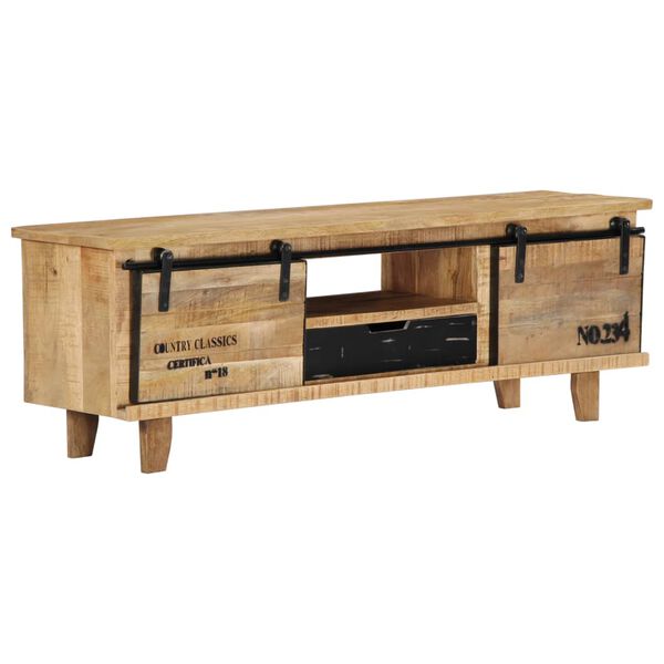 vidaXL Έπιπλο Τηλεόρασης 120 x 30 x 40 εκ. από Μασίφ Ξύλο Μάνγκο