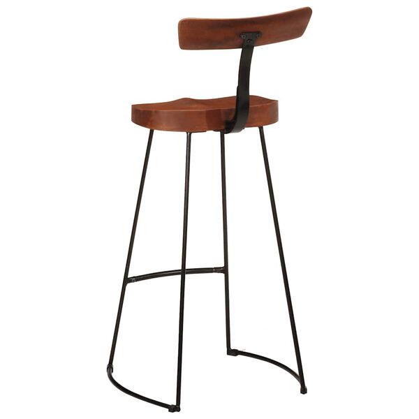 vidaXL Σκαμπό Μπαρ 2 τεμ. 49x43x103 εκ. από Μασίφ Ξύλο Μάνγκο