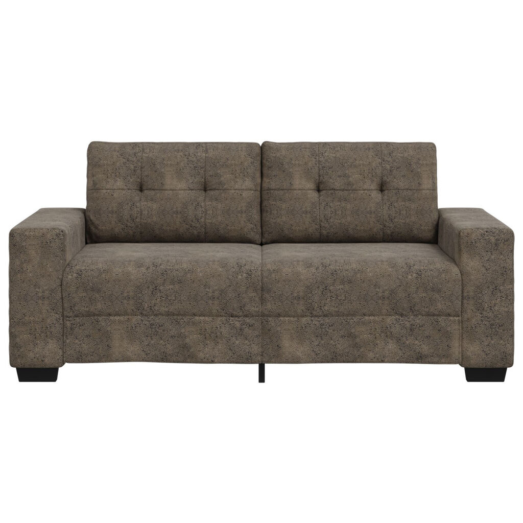 vidaXL Καναπέας Loveseat Σκούρο Γκρι 140 εκ σε Τεχνητό Δέρμα
