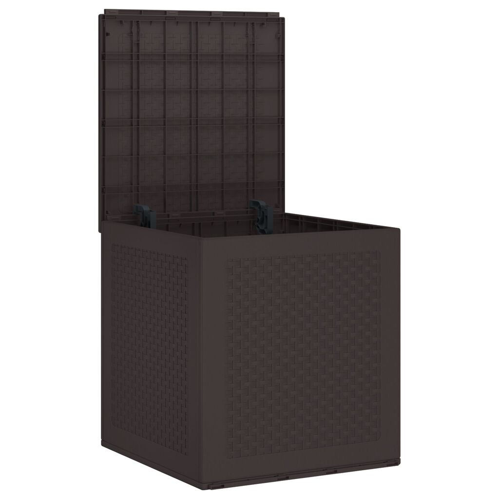 vidaXL Καφέ Σεντούκι Αποθήκευσης Κήπου 55x53x57 εκ. PP