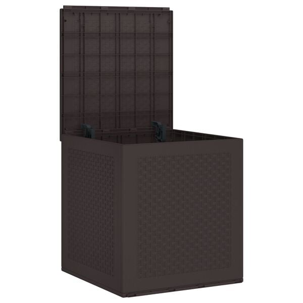 vidaXL Καφέ Σεντούκι Αποθήκευσης Κήπου 55x53x57 εκ. PP