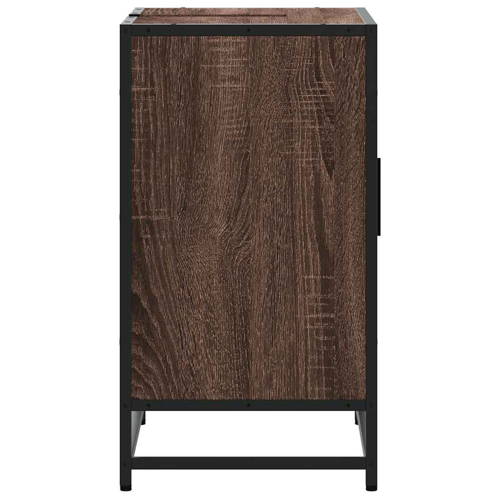 vidaXL ντουλάπι νιπτήρα μπάνιου καφέ δρυς 65x33x60 cm