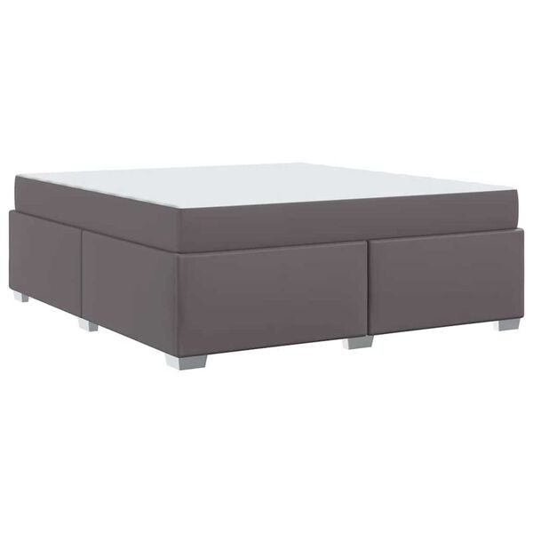 vidaXL Σκελετός Κρεβατιού Γκρι 180 x 200 cm Τεχνητό δέρμα