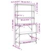 vidaXL Ραφιέρα Κουζίνας 6 Επιπέδων Καφέ Δρυς 90x40x180 εκ. Επεξ. Ξύλο