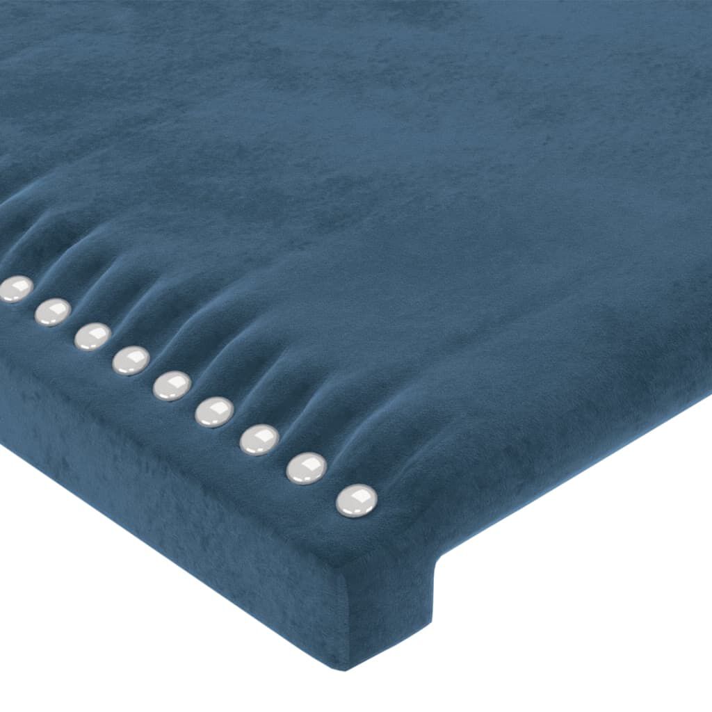 vidaXL Κεφαλάρι Κρεβατιού Σκούρο Μπλε 100x5x78/88 εκ. Βελούδινο