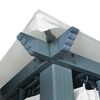 vidaXL Κιόσκι με Κουρτίνα Κρεμ 300 x 300 εκ. Αλουμινίου