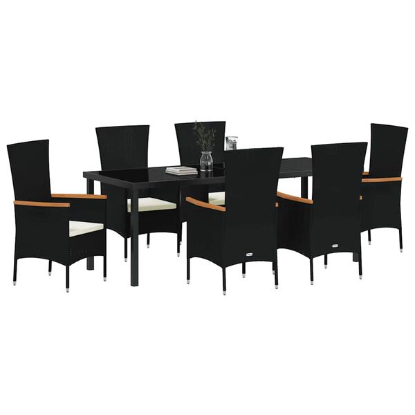 vidaXL &Sigma;έ&tau; &phi;&alpha;&gamma;&eta;&tau;&omicron;ύ &gamma;&iota;&alpha; &kappa;ή&pi;&omicron; 7 pcs &Mu;&alpha;ύ&rho;&omicron; &Chi;ά&lambda;&upsilon;&beta;&alpha;&sigmaf; &mu;&epsilon; &epsilon;&pi;ί&sigma;&tau;&rho;&omega;&sigma;&eta; &pi;&omicron;ύ&delta;&rho;&alpha;&sigmaf;