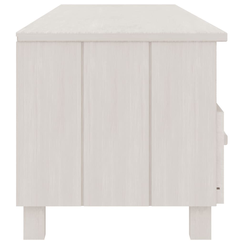 vidaXL Έπιπλο Τηλεόρασης HAMAR Λευκό 158x40x40 εκ. Μασίφ Ξύλο Πεύκου