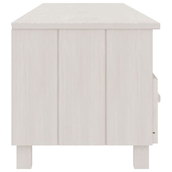 vidaXL Έπιπλο Τηλεόρασης HAMAR Λευκό 158x40x40 εκ. Μασίφ Ξύλο Πεύκου