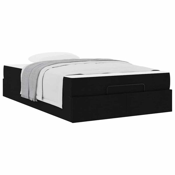 vidaXL Σκελετός Κρεβατιού με στρώμα Μαύρο 120 x 200 cm ύφασμα