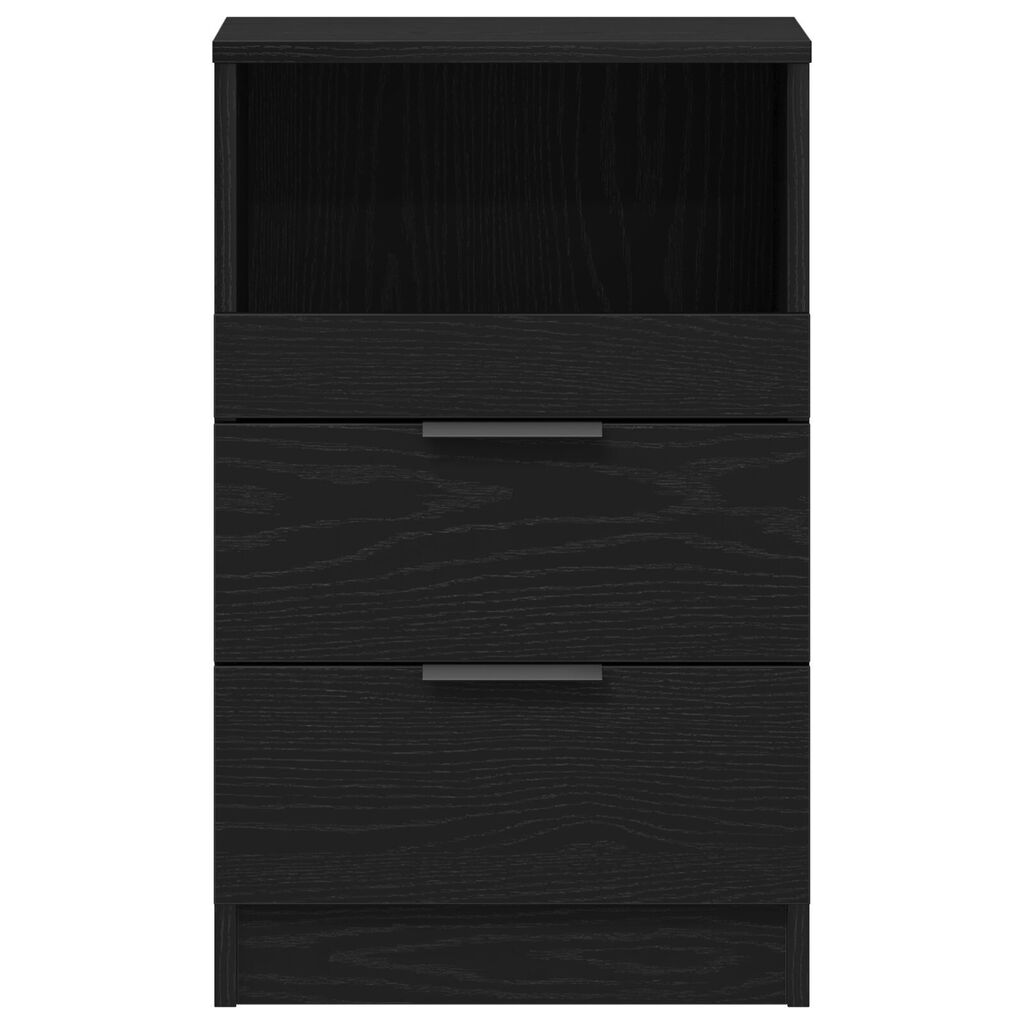 κομοδίνο vidaXL Μαύρο Δρυς 40x35x65 εκ Made of Engineered Wood