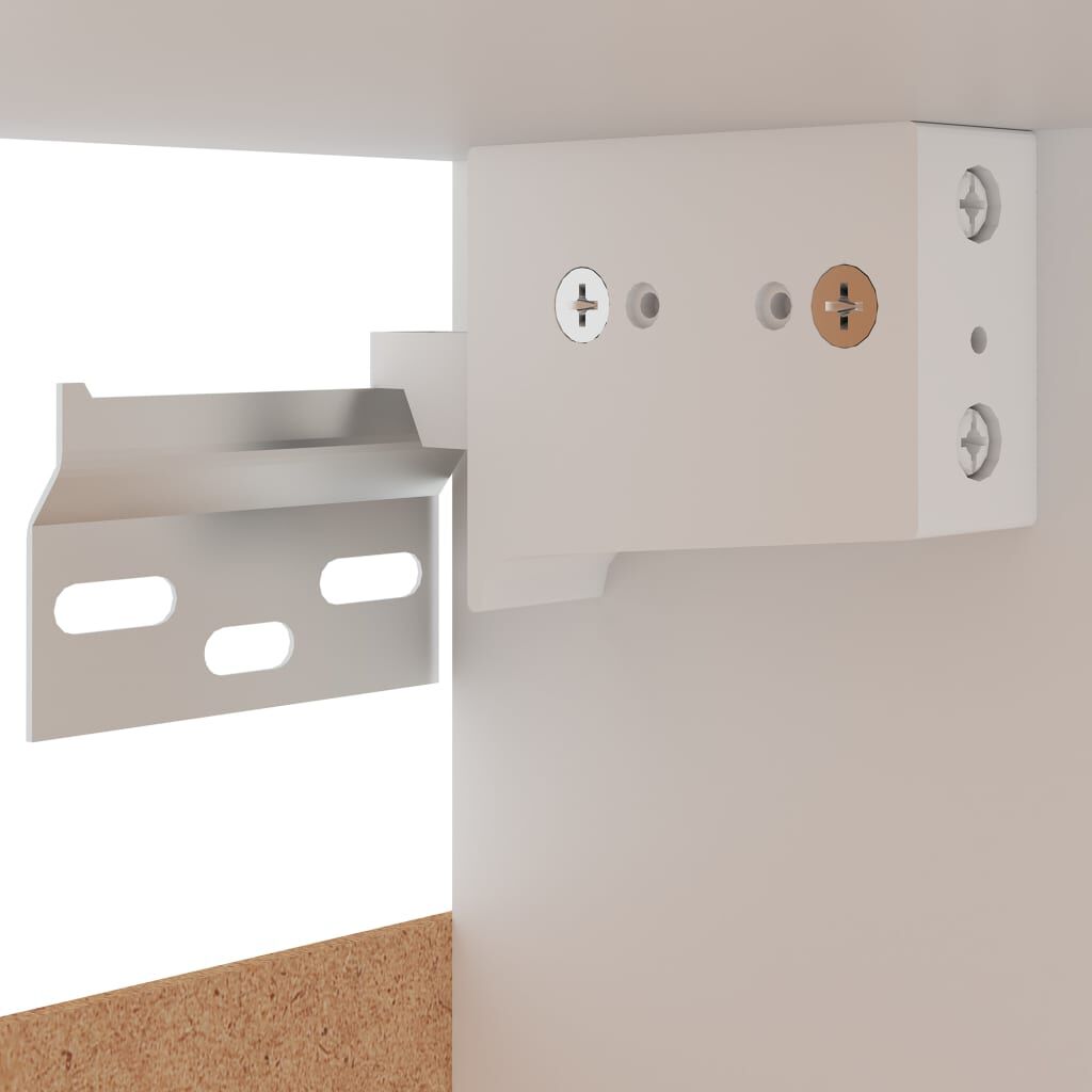 vidaXL Ντουλάπια Κρεμαστά Lyon 2 τεμ. Γυαλ. Λευκό 50x31x60εκ.