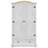 vidaXL Ντουλάπα Corona Λευκό 102x52x186 εκ. από Μασίφ Ξύλο Πεύκου