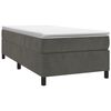 vidaXL Κρεβάτι Boxspring με Στρώμα Σκούρο Γκρι 100x200 εκ. Βελούδινο
