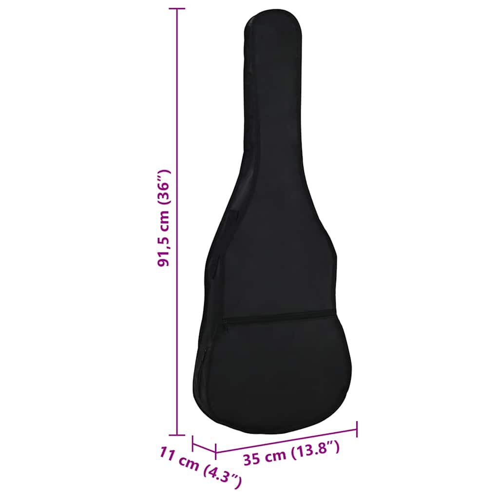 vidaXL Θήκη Κιθάρας για Κλασική Κιθάρα 1/2 Μαύρη 94x35 εκ. Υφασμάτινη