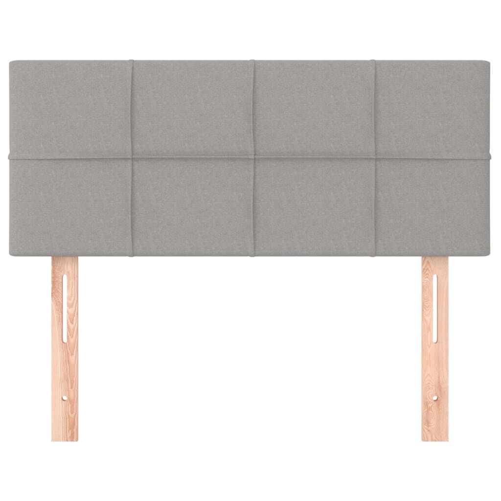 vidaXL Κεφαλάρι Κρεβατιού Ανοιχτό Γκρι 80 x 5 x 78/88 εκ. Υφασμάτινο