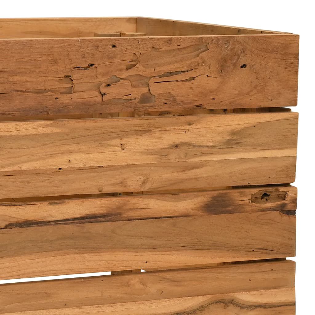 vidaXL Ζαρντινιέρα Υπερυψωμένη 100x40x38 εκ. Ανακυκλ. Ξύλο Teak/Ατσάλι