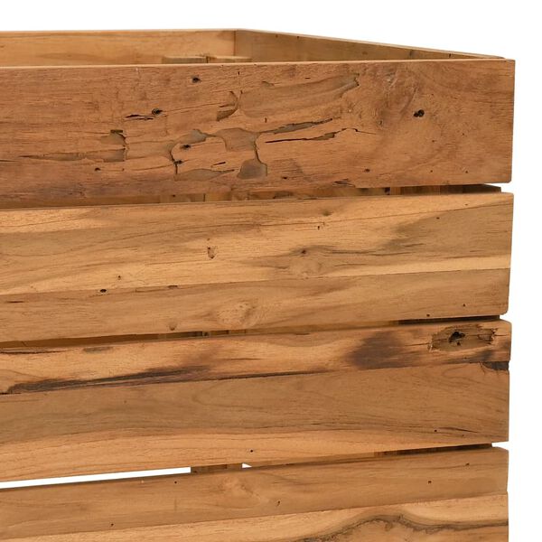 vidaXL Ζαρντινιέρα Υπερυψωμένη 100x40x38 εκ. Ανακυκλ. Ξύλο Teak/Ατσάλι