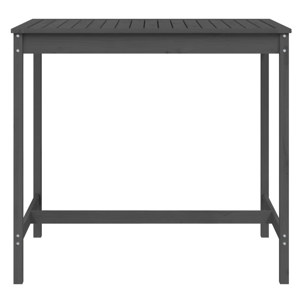 vidaXL Τραπέζι Κήπου Γκρι 121 x 82,5 x 110 εκ. από Μασίφ Ξύλο Πεύκου
